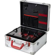 Load image into Gallery viewer, JC 4 Slot Sliding Barber Case Silver Stripes