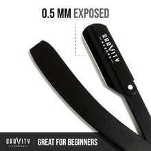 Load image into Gallery viewer, Gravity .5mm Minimal-Exposure Straight Razor "Night Crawler"