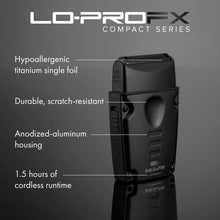 Load image into Gallery viewer, BaBylissPRO Limited Edition Lo-ProFX Compact Cordless Trimmer & Single Foil Shaver Set - Black