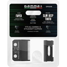 Load image into Gallery viewer, Gamma+ Fixed Black DLC Faper Blade with Deep Tooth Cutter Set GP520B