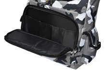 Load image into Gallery viewer, Morevile Barber Backpack Black and Gray Camo