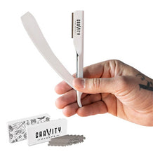Load image into Gallery viewer, Gravity Stainless Steel Straight Razor White