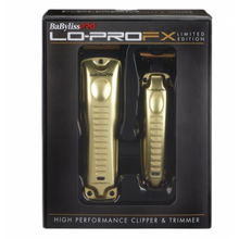 Load image into Gallery viewer, BaBylissPRO LO-PROFX Gold Clipper & Trimmer Duo Set