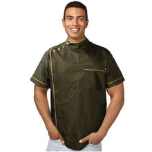 Load image into Gallery viewer, Black Ice Rich Gold Barber Jacket