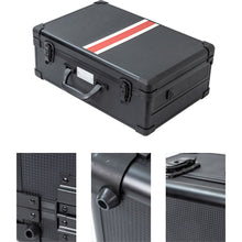 Load image into Gallery viewer, JC 6 Slot Sliding Barber Case Black with Red Stripe
