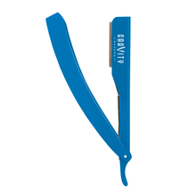 Load image into Gallery viewer, Gravity Stainless Steel Straight Razor Blue