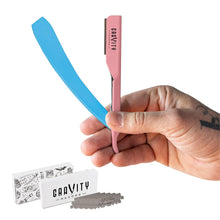 Load image into Gallery viewer, Gravity Stainless Steel Straight Razor Cotton Candy
