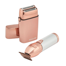 Load image into Gallery viewer, BaBylissPRO LimitedFX Trimmer & Double Foil Shaver Combo Rose Gold
