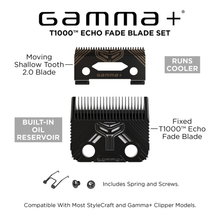 Load image into Gallery viewer, Gamma+ T1000 Echo Fade Blade Shallow 2.0 Cutter Set