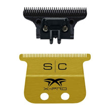 Load image into Gallery viewer, StyleCraft Wide Gold X-Pro Fixed Trimmer Blade with DLC Deep Tooth Cutter Set SC517G