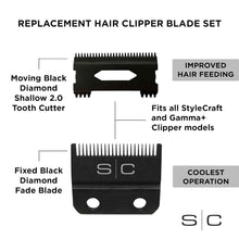 Load image into Gallery viewer, Black Diamond Fade Blade with Shallow Tooth 2.0 Cutter SC534B