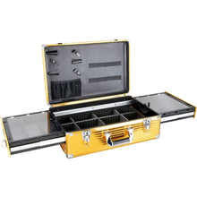 Load image into Gallery viewer, JC  Golden Stripe  Barber Case with Sliding Clipper Tray
