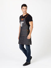 Load image into Gallery viewer, Betty Dain Brooklyn Black Denim Apron