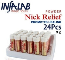 Load image into Gallery viewer, Infalab Nick Relief Styptic Powder Case Display (24pk)