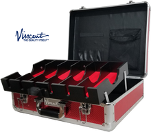 Load image into Gallery viewer, Vincent Red Large Barber Case VT10142-RD