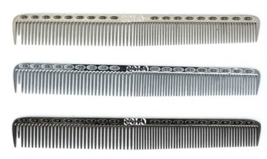 Solo Barbers Metal Antistatic Barber Combs