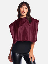 Load image into Gallery viewer, Betty Dain Burgundy Nylon Shortie Cape
