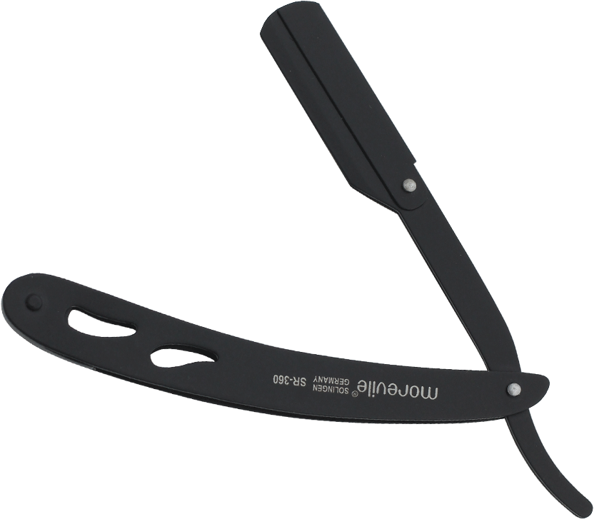 Morevile Swing Lock Black Straight Razor