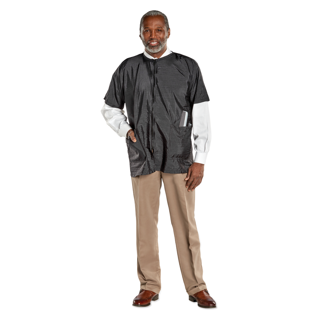 Scalpmaster Crinkle Nylon Barber Jacket with 2 Pockets SC-4104