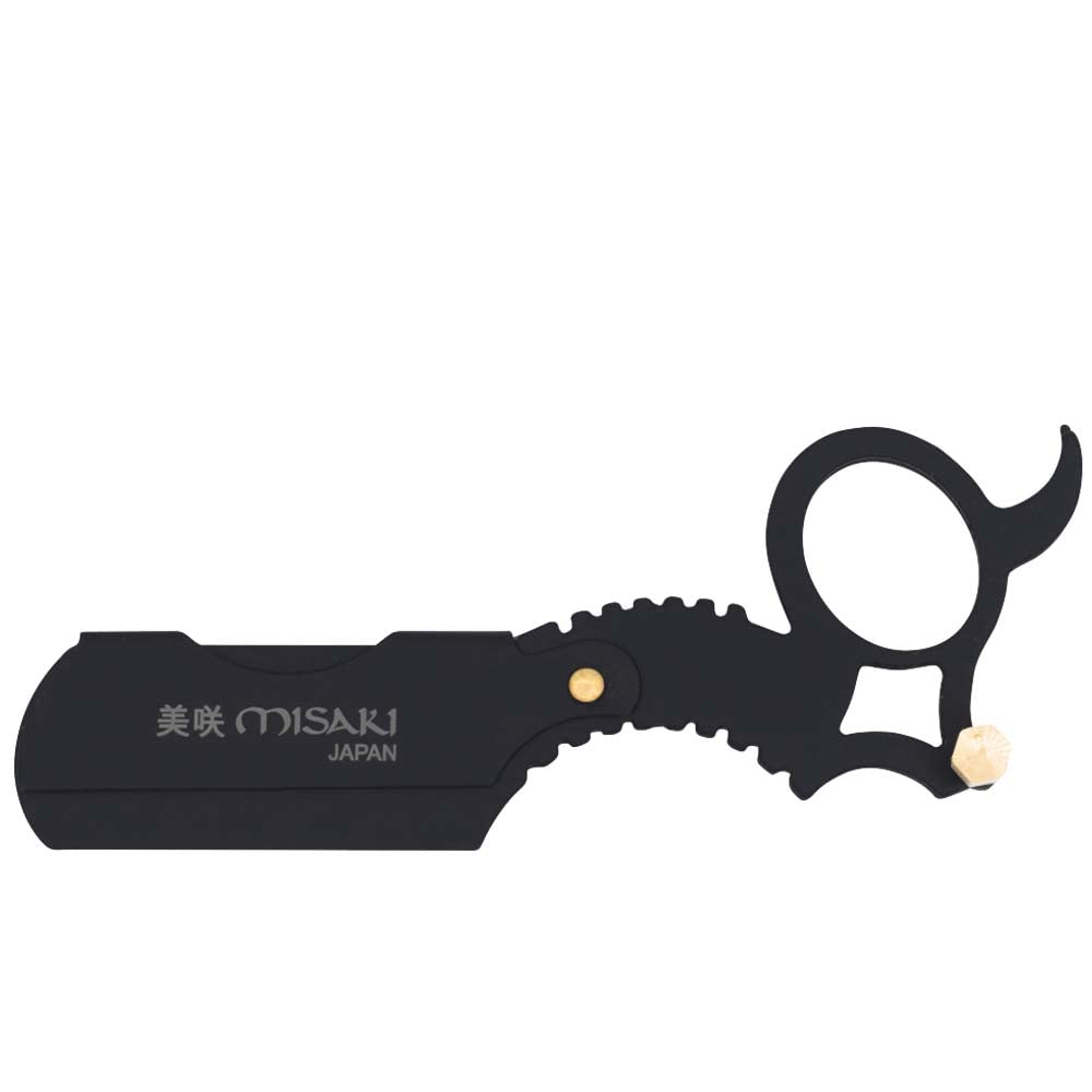 Misaki Finger Straight Razor  Black