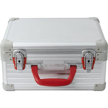 Load image into Gallery viewer, JC 4 Slot Sliding Barber Case Silver Stripes
