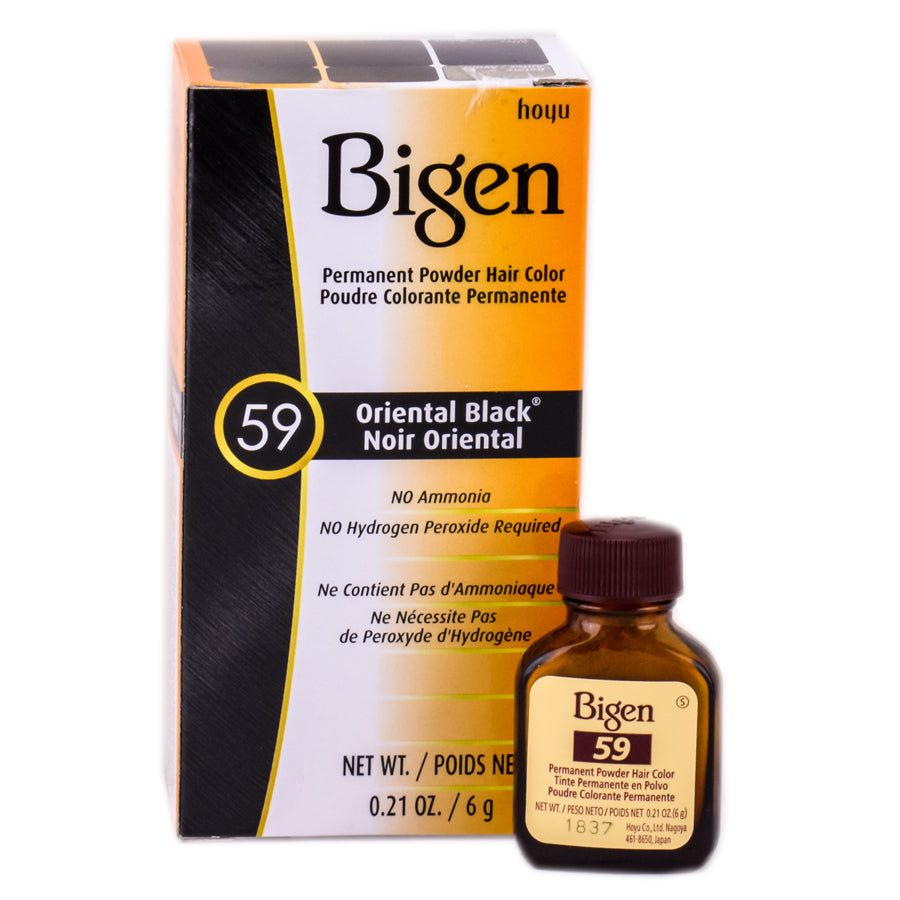 Bigen Permanent Powder Hair Color 0.21 oz  Oriental Black 59n