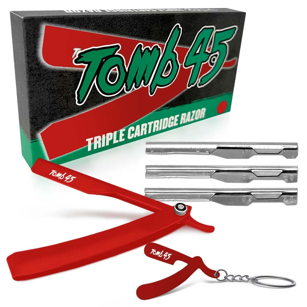 Tomb45 Triple Cartridge Razor Holder Red