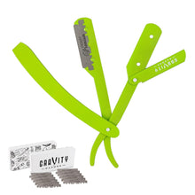 Load image into Gallery viewer, Gravity .5mm Minimal-Exposure Straight Razor &quot;The  Riddler&quot;
