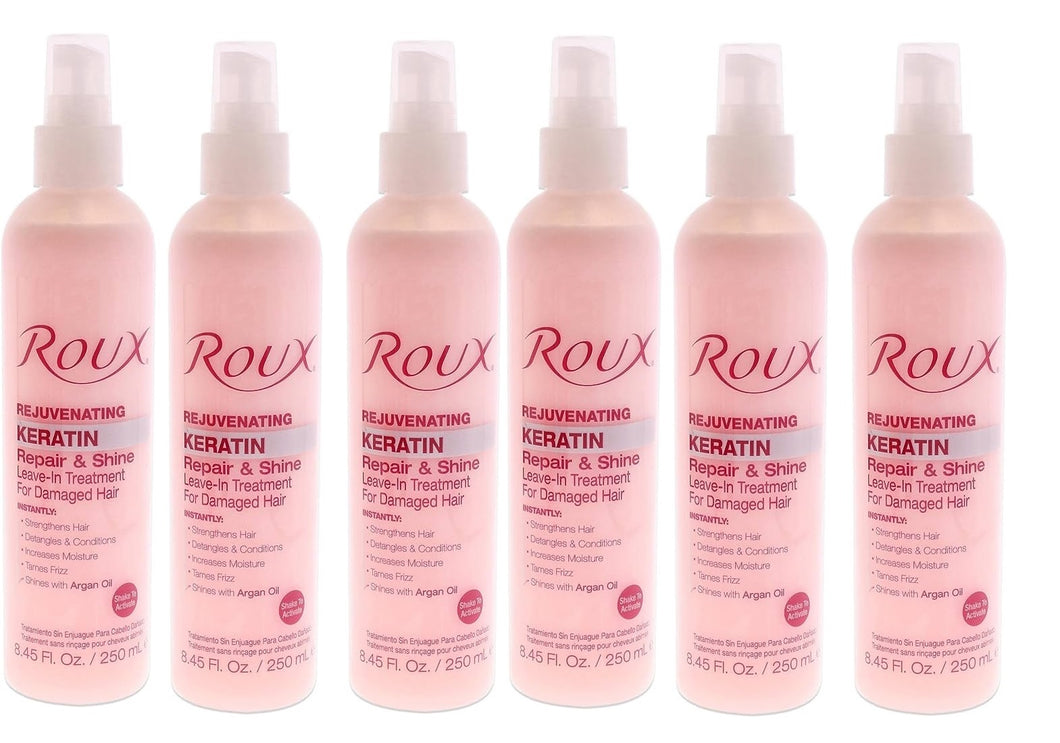 Roux Rejuvenating Keratin Repair & Shine Leave-In Treatment 8.45 oz 6PK