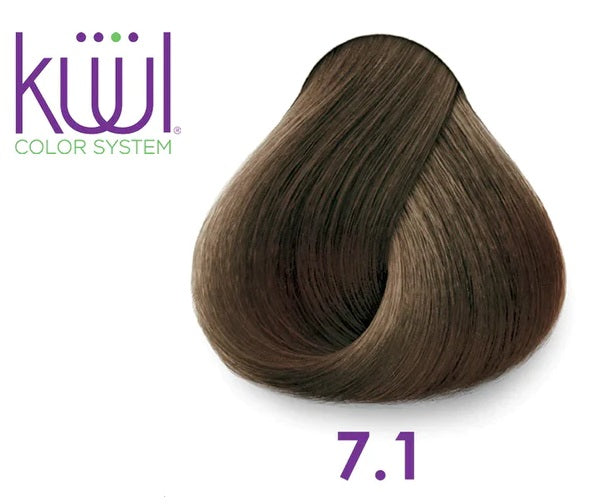 Kuul Cream Hair Color Ash Blonde- 7.1