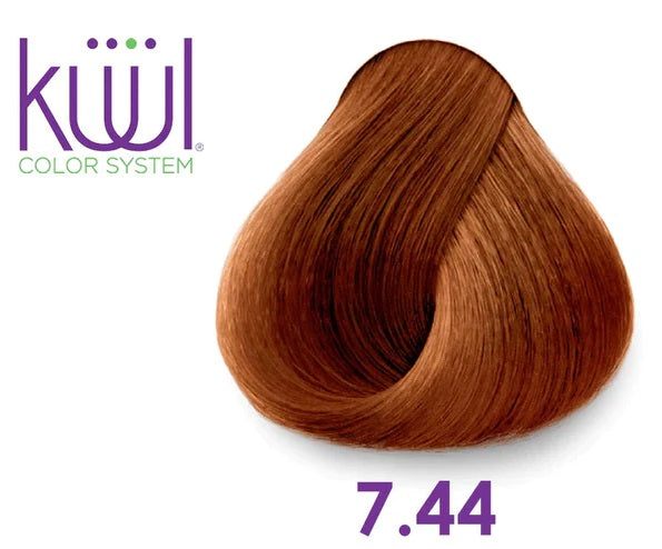 Kuul Cream Hair Color Deep Copper Blonde-7.44