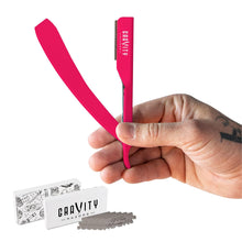 Load image into Gallery viewer, Gravity Stainless Steel Straight Razor Phantera Color
