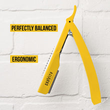 Load image into Gallery viewer, Gravity Stainless Steel Straight Razor Yellow
