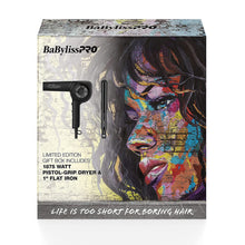 Load image into Gallery viewer, BaBylissPRO Limited Edition Pistol-Grip Dryer &amp; Porcelain Ceramic Flat Iron Styling Set
