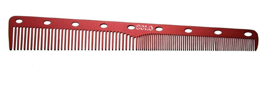 Solo Barbers Metal Barber Fade Comb Red