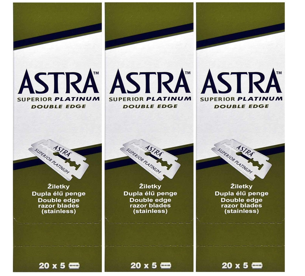 Astra Double Edge Razor  Blades  3-Pack (100ct)