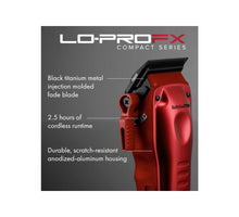 Load image into Gallery viewer, BaBylissPRO LO-PROFX Compact Series Clipper - Red
