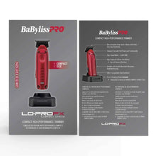 Load image into Gallery viewer, BaBylissPRO LO-PROFX Compact Series Trimmer - Red
