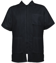 Load image into Gallery viewer, Vincent China Collar Barber Jacket - Black
