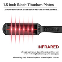Load image into Gallery viewer, Croc Premium Infrared Black Titanium Flat Iron 1.5&quot;
