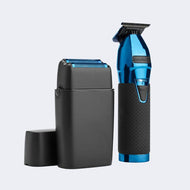 BaBylissPRO LimitedFX Black & Blue Trimmer & Double-Foil Shaver Duo Set