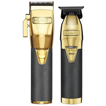 Load image into Gallery viewer, BaBylissPRO GOLDFX BOOST+ Metal Lithium Clipper &amp; Skeleton Trimmer Duo
