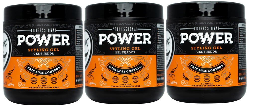 Rolda Power Styling Gel Hair Loss Control 17.6oz 3Pack