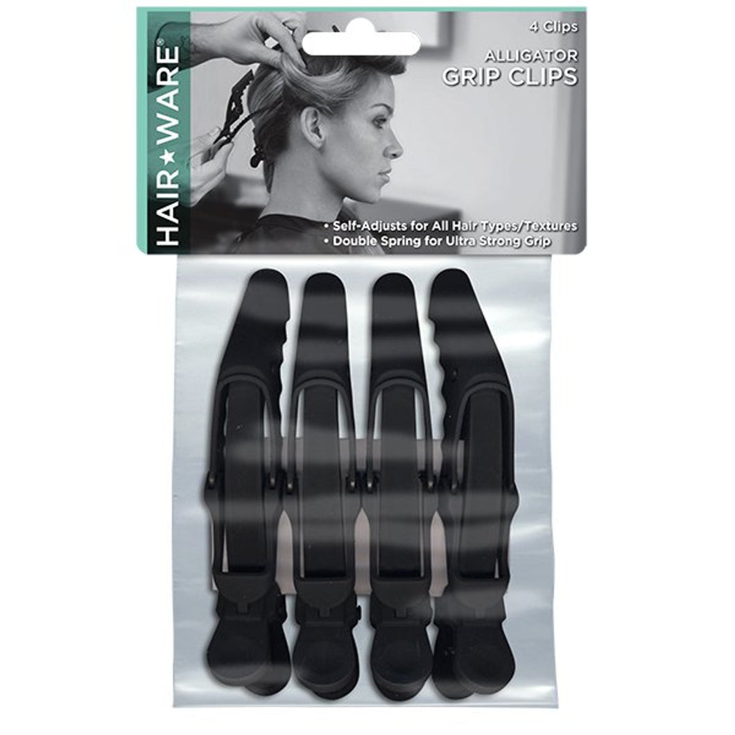 Hair Ware Alligator Grip Clips 4pk