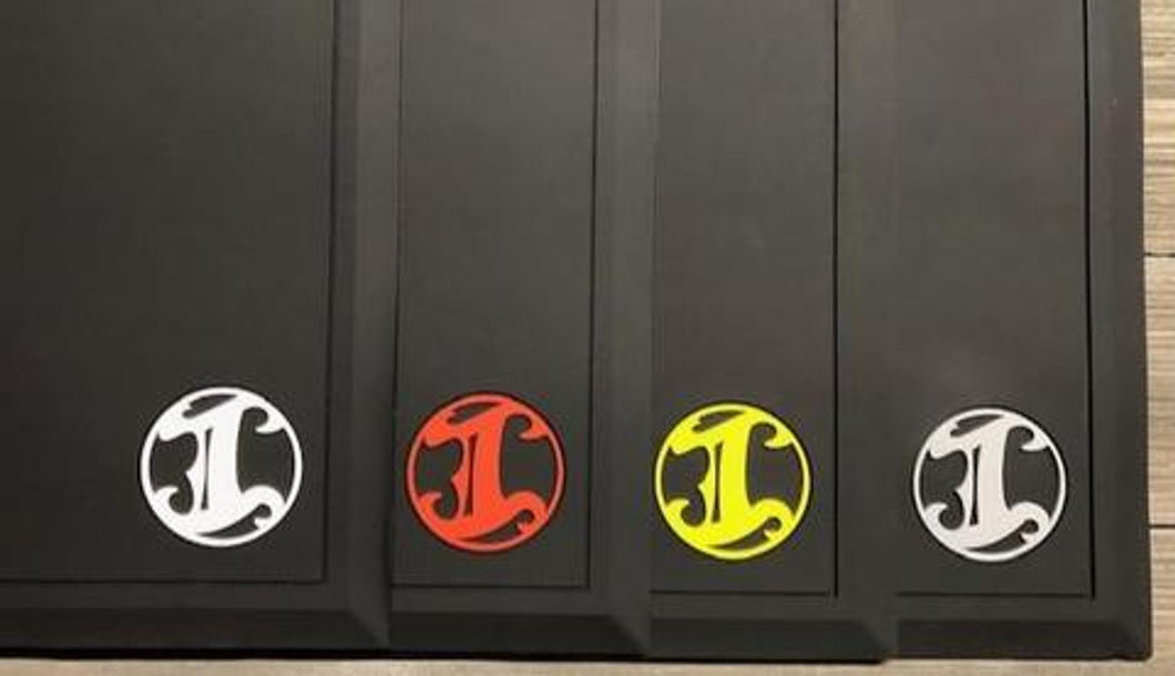 IBC Tapered Black Solid Mat with Colored Logo