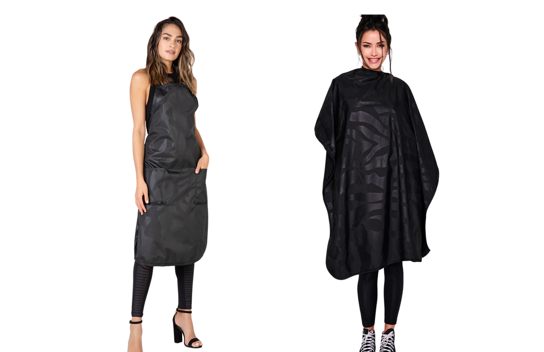 Betty Dain Bleach Proof All Purpose Cape and Apron Set Black