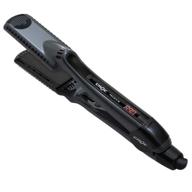 Croc Premium Wet to Dry Black Titanium Flat Iron 1.5