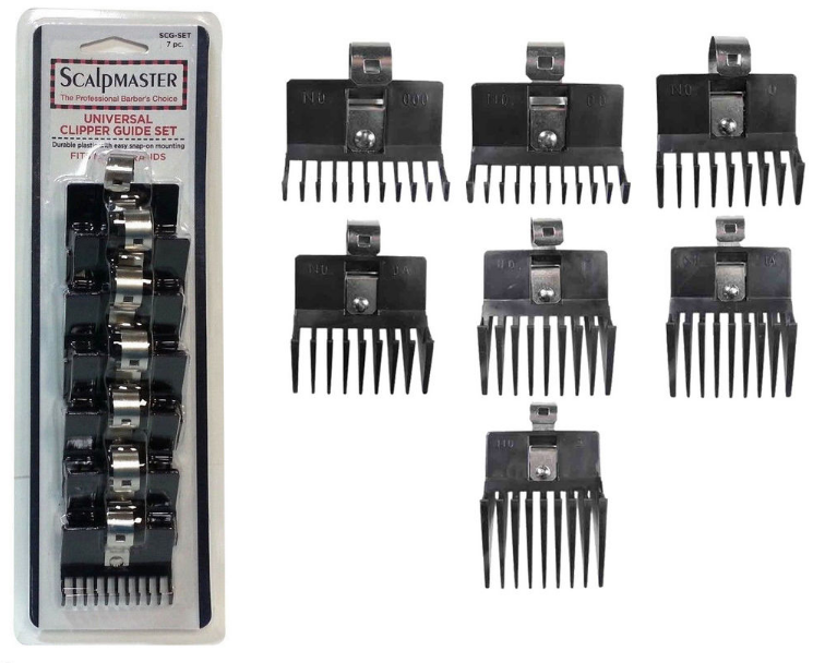 Scalpmaster Universal Clipper Guide Set 7pc. SCG-SET