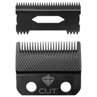 StyleCraft Diamond Cut Fixed Clipper Blade w/ Shallow 2.0 Moving Cutter Set SC540B