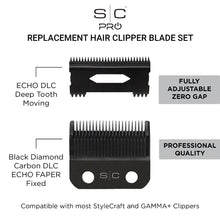 Load image into Gallery viewer, StyleCraft Replacement Echo Fixed DLC Hair Clipper Blade SC545BL
